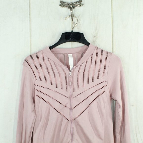 Marika Davis Tek Purple Seamless Perforated Stretch Full Zipper Jacket Size XS-S - Picture 2 of 12